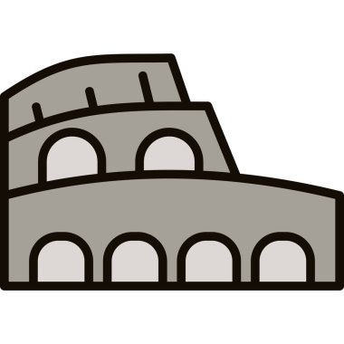 Bina. Web simgesi basit illüstrasyon