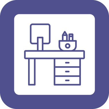 Masa simgesi, vektör illüstrasyonu