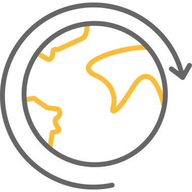 dünya gezegen vektör simgesi