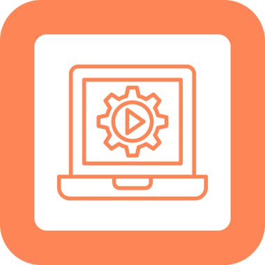 Web simgesi, teknoloji kavramının vektör illüstrasyonu