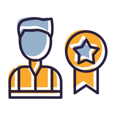 ödül rozeti ikonu vektör özeti çizimi