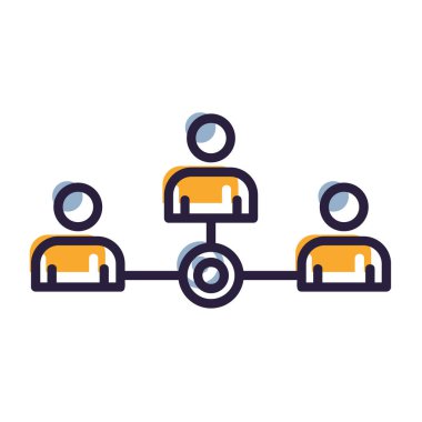 Sosyal ağ simgesi, vektör illüstrasyonu