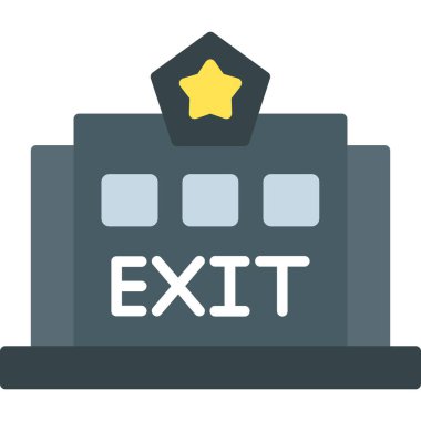 Çıkış düz vektör simgesi