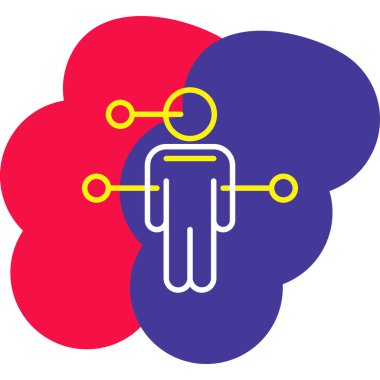 Bir insan simgesinin vektör illüstrasyonu