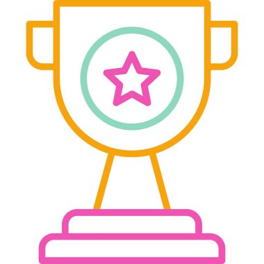 Kupa. Web simgesi basit illüstrasyon