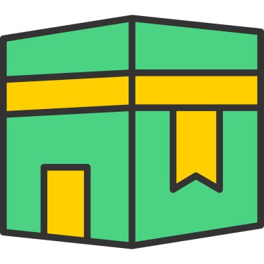 kutu teslim simgesi doldurulmuş taslak biçimi