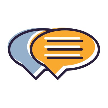 Sohbet ikonu. vektör illüstrasyonu