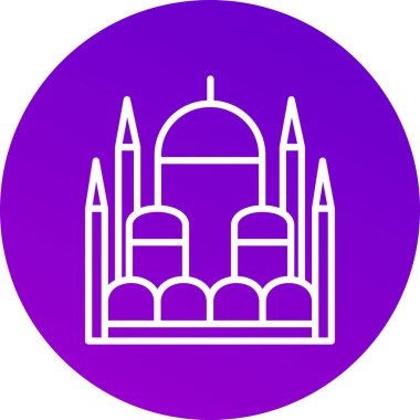 Benzersiz cami vektör simgesi