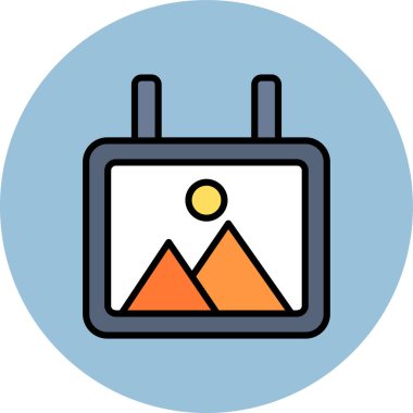 Kamp yapmak. Web simgesi basit illüstrasyon