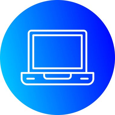 Dizüstü bilgisayar simgesi vektör çizimi