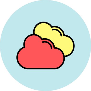 Bulut. Web simgesi basit illüstrasyon