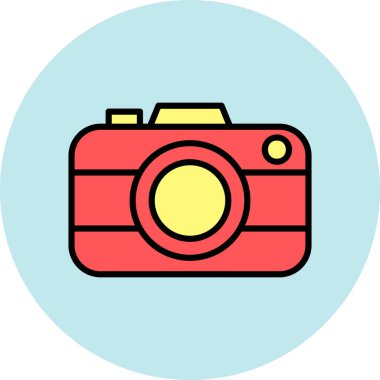 Kamera. Web simgesi basit illüstrasyon