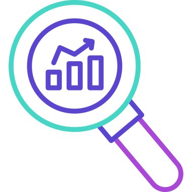 Analizler. Web simgesi basit illüstrasyon