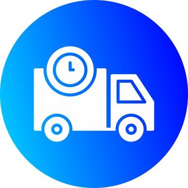 Teslimat kamyonu simgesinin vektör çizimi