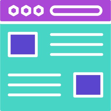 Tarayıcı web arayüzü simgesi - taslak biçimi