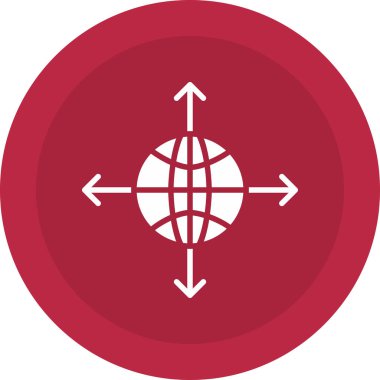 Kırmızı bir simgenin vektör illüstrasyonu