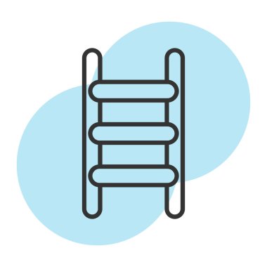 Merdiven düz vektör simgesi