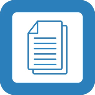 Belge. Web simgesi basit illüstrasyon.