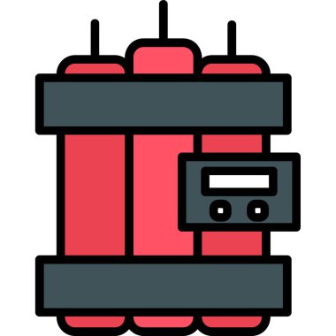 Bomba simgesi vektör illüstrasyonu