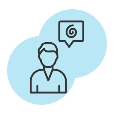 Sohbet simgesi vektör illüstrasyonu