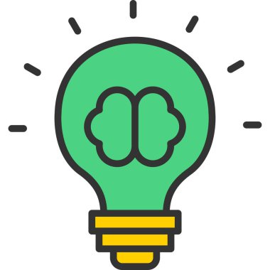 özet biçiminde ampul ışığı yaratıcı simgesi