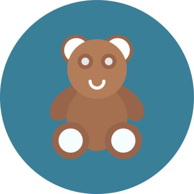 Oyuncak ayı resmi, vektör, illüstrasyon