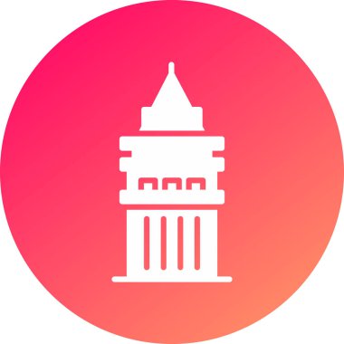 Bir bina simgesinin vektör illüstrasyonu