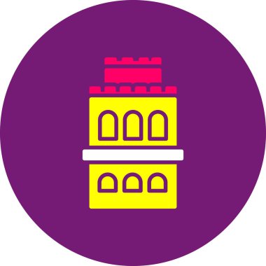 Modern yapı simgesinin vektör illüstrasyonu