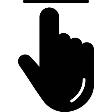 Parmak hareketi ile el, bir imlecin vektör gösterimi