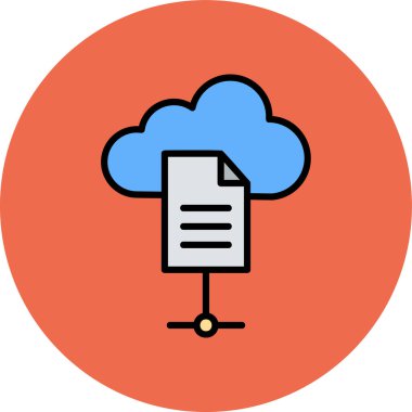 bulut hesaplama simgesi, vektör illüstrasyonu