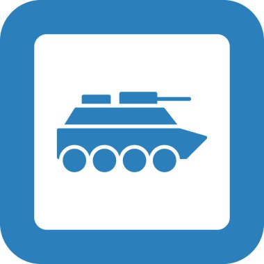 Tank ikonu. düz vektör biçimi illüstrasyonu.