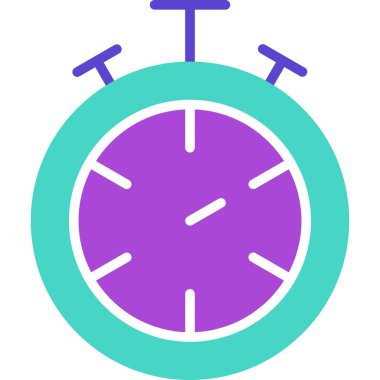 Saat simgesi, vektör illüstrasyonu