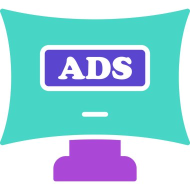 Reklam reklam ikonu düz stil