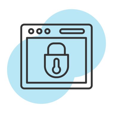 Web tarayıcı vektör çizgisi simgesi