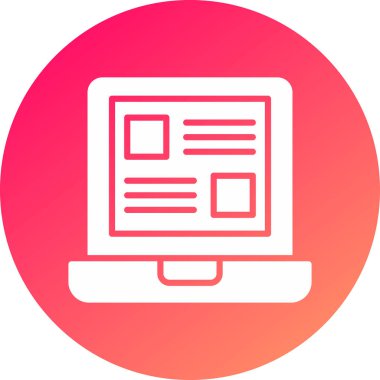 Modern bilgisayar simgesinin vektör illüstrasyonu