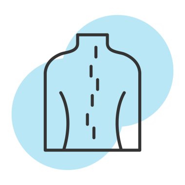 Kumaş vektör renk çizgisi simgesi