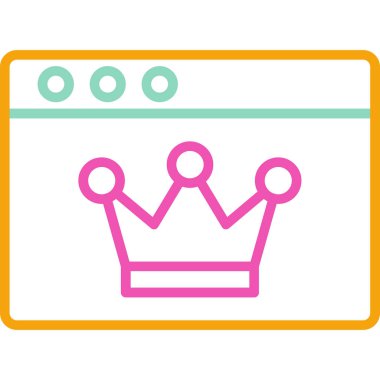 taç simgesi vektör illüstrasyonu