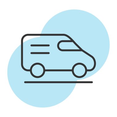 taksi vagonu vektör simgesi düzenlenebilir