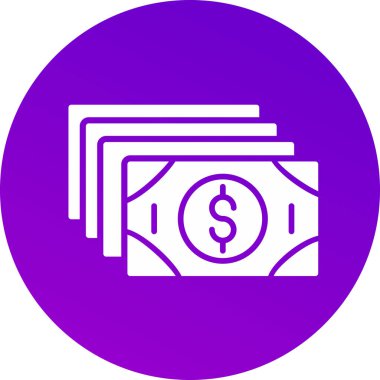 Para simgesinin vektör illüstrasyonu