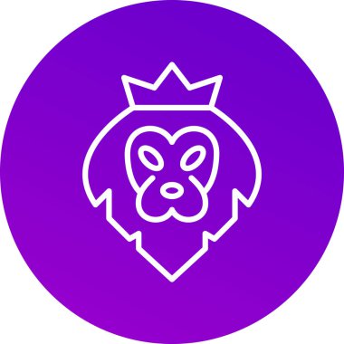 Bir köpek başı simgesinin vektör illüstrasyonu