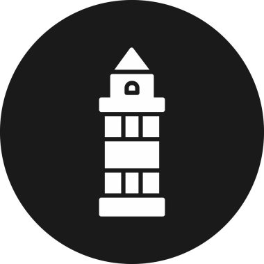 deniz feneri ikonu vektör illüstrasyonu