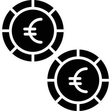 Euro sikke vektör simgesi