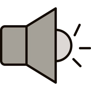 megafon ikonu. Web tasarımı için megafon vektör simgesinin özet çizimi