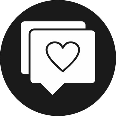 Kalp. Web simgesi basit tasarım