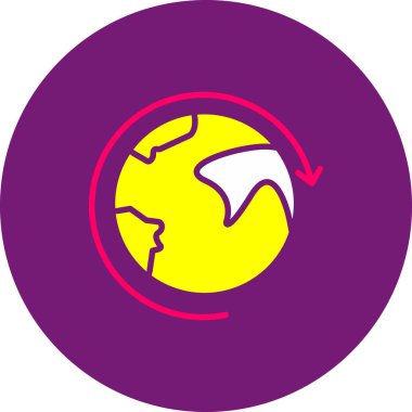 Vektör Gezegen Dünya simgesi