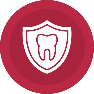 Diş koruma simge vektör çizim