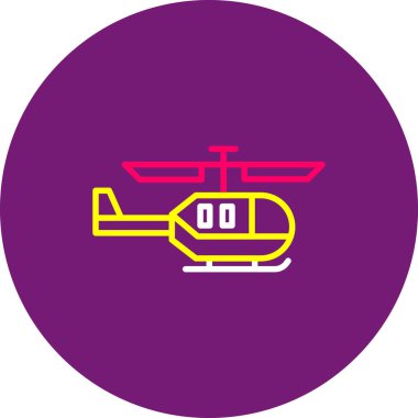 Helikopter simgesi vektör illüstrasyonu