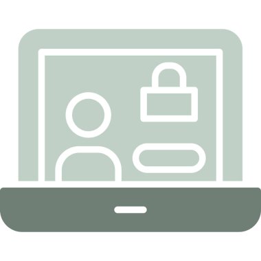 Bilgisayar. Web simgesi basit illüstrasyon