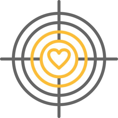 Ok simgesi vektör illüstrasyonlu kalp