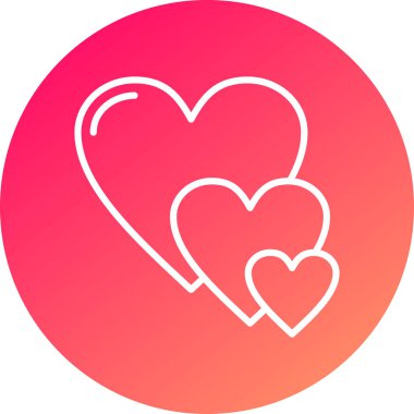 Kırmızı kalp simgesinin vektör illüstrasyonu